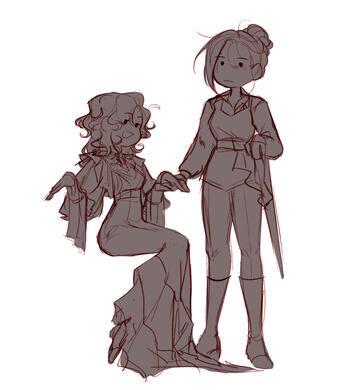 Noble Emi and Knight Kris AU